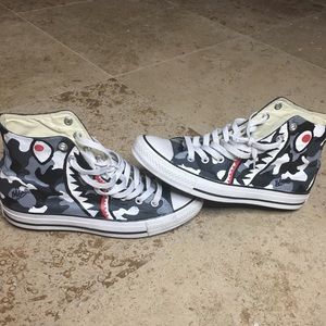 Custom bape converse size 8